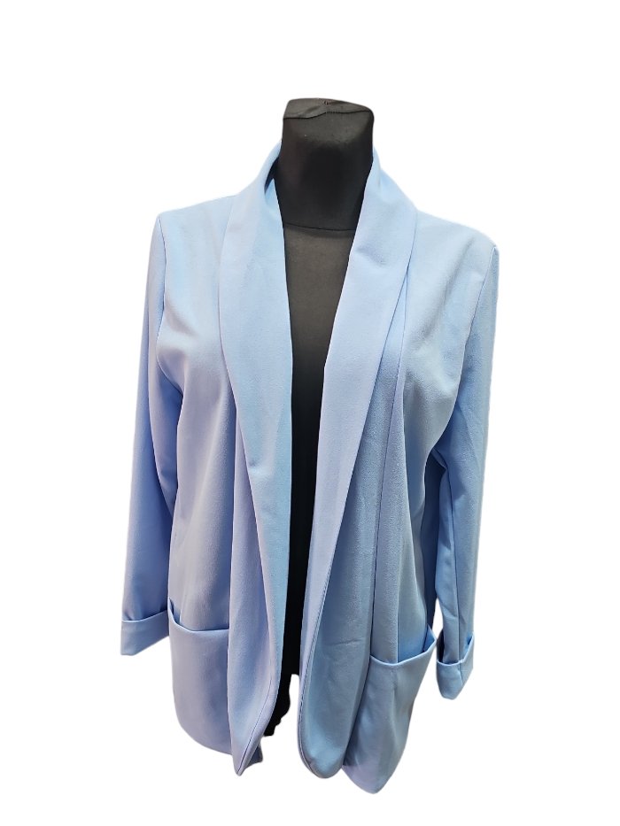 Blazer bolsillos celeste