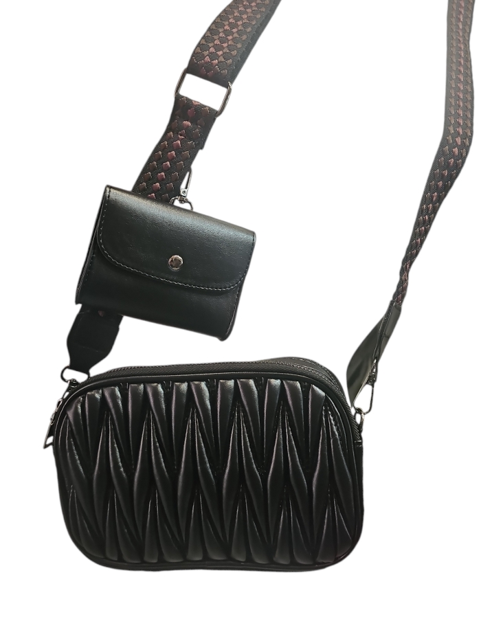 Bolso acolchado negro